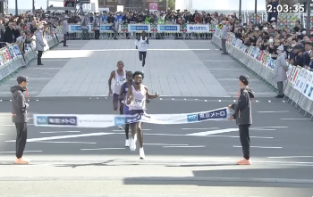 Tokyo Marathon 2026 men's race Finish Tokyo_Marathon_2026_Finish_preview